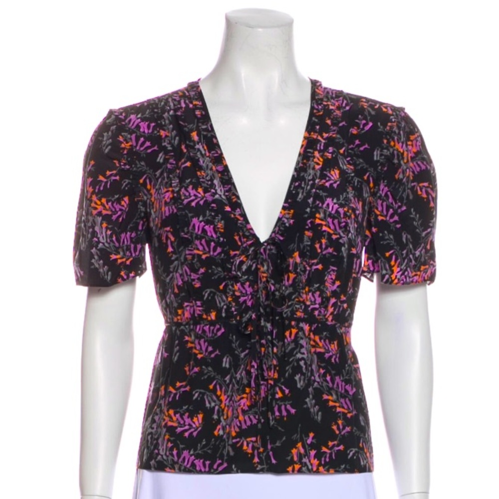 NWOT Cinq a Sept Silk Top